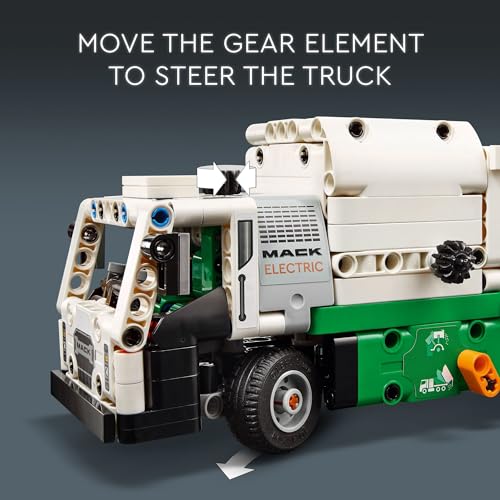 LEGO TECHNIC MACK LR CAMIÓN DE BASURA ELÉCTRICO DE JUGUETE CAMIÓN CONSTRUIBLE PARA NIÑOS PARA JUEGO DE SIMULACIÓN GRAN REGALO - 4