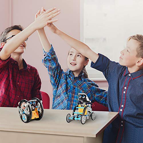SILLBIRD STEM CIENCIA TECNOLOGÍA INGENIERÍA Y MATEMÁTICAS 12 EN 1 ROBOT DE JUGUETE SOLAR DIDÁCTICO 190 PIEZAS DE BRICOLAJE KIT - 5
