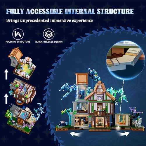 LUMIBRICKS SYLVANINN TREEHOUSE LIGHTING JUEGO DE LADRILLOS DE CONSTRUCCIÓN 3120 PIEZAS COLECCIÓN DE CABAÑA DE HOTEL ELFO JUEGO - 3