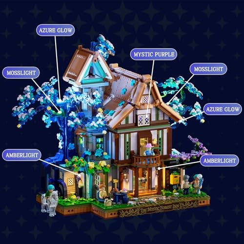 LUMIBRICKS SYLVANINN TREEHOUSE LIGHTING JUEGO DE LADRILLOS DE CONSTRUCCIÓN 3120 PIEZAS COLECCIÓN DE CABAÑA DE HOTEL ELFO JUEGO - 5