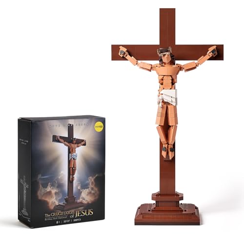 JESUS CRUCIFIXION BUILDING SET 588 PCS CHRISTIAN CROSS COLLECTIBLE MODEL KIT COMPATIBLE WITH LEGO RELIGIOUS FAITHBASED DECOR FOR - 1