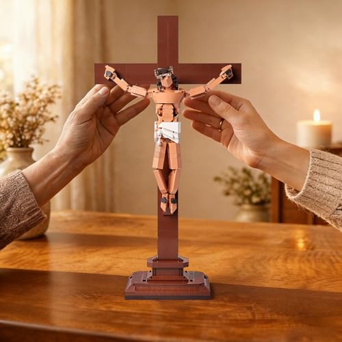 JESUS CRUCIFIXION BUILDING SET 588 PCS CHRISTIAN CROSS COLLECTIBLE MODEL KIT COMPATIBLE WITH LEGO RELIGIOUS FAITHBASED DECOR FOR - 5