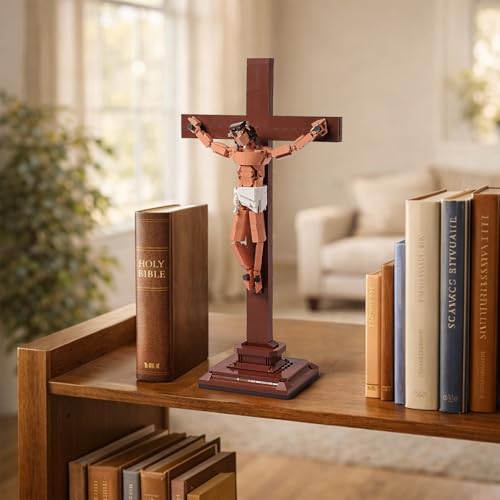 JESUS CRUCIFIXION BUILDING SET 588 PCS CHRISTIAN CROSS COLLECTIBLE MODEL KIT COMPATIBLE WITH LEGO RELIGIOUS FAITHBASED DECOR FOR - 6