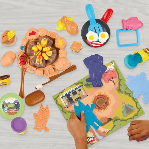 PLAYDOH BLUEY GOES CAMPING JUEGO DE CAMPAMENTO CON HERRAMIENTAS TEMÁTICAS DE FOGATA JUGUETES DE ARTES Y MANUALIDADES PARA NIÑAS - 3