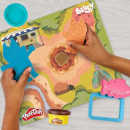 PLAYDOH BLUEY GOES CAMPING JUEGO DE CAMPAMENTO CON HERRAMIENTAS TEMÁTICAS DE FOGATA JUGUETES DE ARTES Y MANUALIDADES PARA NIÑAS - 4
