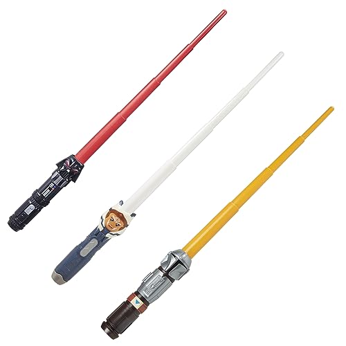 STAR WARS ESCUADRÓN DE SABLES DE LUZ DE 3 UNIDADES SABLES DE LUZ DE THE MANDALORIAN AHSOKA Y DARTH VADER JUGUETES PARA NIÑOS - 2