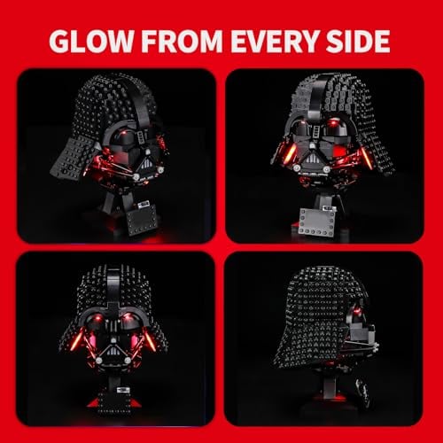 BRIKSMAX KIT DE LUCES 20 COMPATIBLE CON LEGO STAR WARS DARTH VADER HELMET 75304 INTERRUPTOR DE SENSOR DE ONDA MANUAL KITS - 2