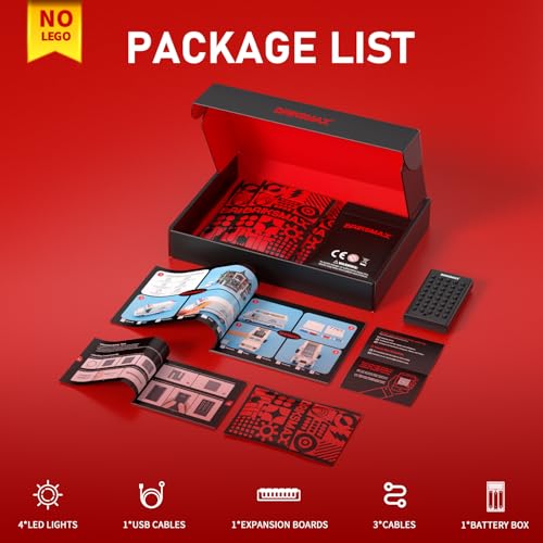 BRIKSMAX KIT DE LUCES 20 COMPATIBLE CON LEGO STAR WARS DARTH VADER HELMET 75304 INTERRUPTOR DE SENSOR DE ONDA MANUAL KITS - 5