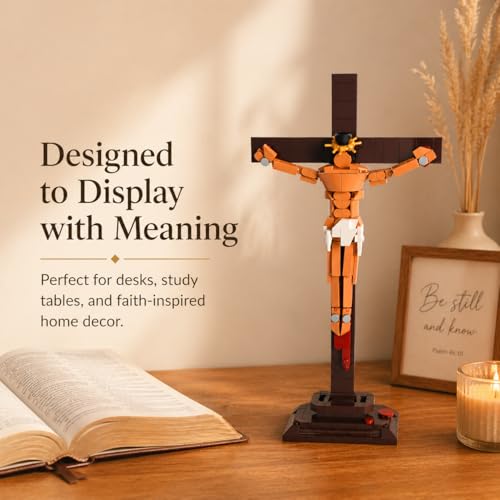 JUEGO DE BLOQUES DE CONSTRUCCIÓN DE CRUZ DE JESÚS 340 PIEZAS DE LADRILLOS DE CONSTRUCCIÓN BÍBLICA PARA ADULTOS Y NIÑOS JUEGO - 5