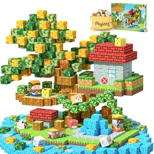 BLOQUES MAGNÉTICOS JUEGO DE MUNDO MAGNÉTICO DE ANIMALES DEL BOSQUE CUBOS DE CONSTRUCCIÓN MAGNÉTICOS PARA NIÑOS Y NIÑAS DE 4 A 8 - 1