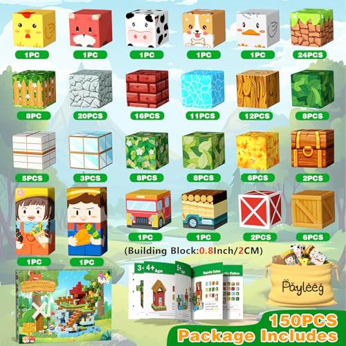 BLOQUES MAGNÉTICOS JUEGO DE MUNDO MAGNÉTICO DE ANIMALES DEL BOSQUE CUBOS DE CONSTRUCCIÓN MAGNÉTICOS PARA NIÑOS Y NIÑAS DE 4 A 8 - 3