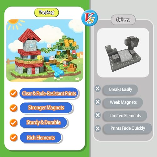 BLOQUES MAGNÉTICOS JUEGO DE MUNDO MAGNÉTICO DE ANIMALES DEL BOSQUE CUBOS DE CONSTRUCCIÓN MAGNÉTICOS PARA NIÑOS Y NIÑAS DE 4 A 8 - 5