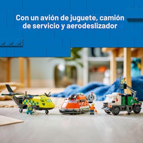 LEGO CITY AIRPLANE, SERVICE TRUCK Y HOVERCRAFT REMIX JUGUETE DE CONSTRUCCIÓN PARA NIÑOS MEZCLA Y COMBINA VEHÍCULOS - 7