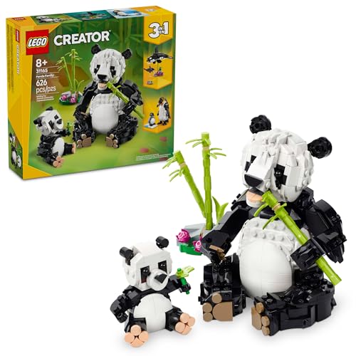 LEGO CREATOR 3 EN 1 FAMILIA DE PANDAS SALVAJES KIT DE JUGUETES DE CONSTRUCCIÓN PARA NIÑOS CON 3 OPCIONES DE CONSTRUCCIÓN PANDA - 1