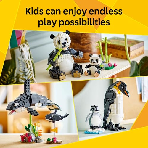 LEGO CREATOR 3 EN 1 FAMILIA DE PANDAS SALVAJES KIT DE JUGUETES DE CONSTRUCCIÓN PARA NIÑOS CON 3 OPCIONES DE CONSTRUCCIÓN PANDA - 3