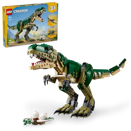LEGO CREATOR 3 EN 1 T REX TOY JUEGO DE CONSTRUCCIÓN DE JUGUETE DE DINOSAURIO PARA NIÑOS NIÑOS Y NIÑAS A PARTIR DE 9 AÑOS 3 - 1
