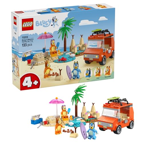 LEGO BLUEY VIAJE EN AUTO FAMILIAR Y PLAYA DE BLUEY JUGUETE DE CONSTRUCCIÓN EDUCATIVO PARA NIÑOS DE 4 AÑOS INCLUYE - 1