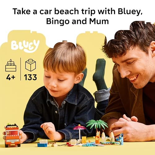 LEGO BLUEY VIAJE EN AUTO FAMILIAR Y PLAYA DE BLUEY JUGUETE DE CONSTRUCCIÓN EDUCATIVO PARA NIÑOS DE 4 AÑOS INCLUYE - 2