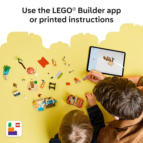 LEGO BLUEY VIAJE EN AUTO FAMILIAR Y PLAYA DE BLUEY JUGUETE DE CONSTRUCCIÓN EDUCATIVO PARA NIÑOS DE 4 AÑOS INCLUYE - 4