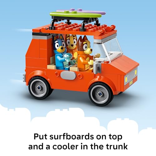 LEGO BLUEY VIAJE EN AUTO FAMILIAR Y PLAYA DE BLUEY JUGUETE DE CONSTRUCCIÓN EDUCATIVO PARA NIÑOS DE 4 AÑOS INCLUYE - 5