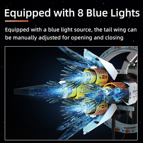 JUEGO DE BLOQUES DE CONSTRUCCIÓN DE NAVE ESPACIAL CON LUCES LED KITS DE CONSTRUCCIÓN DE MODELOS DE ESTACIÓN DE EXPLORACIÓN - 2