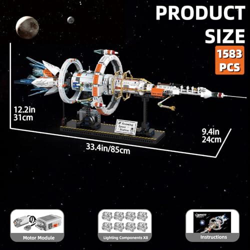 JUEGO DE BLOQUES DE CONSTRUCCIÓN DE NAVE ESPACIAL CON LUCES LED KITS DE CONSTRUCCIÓN DE MODELOS DE ESTACIÓN DE EXPLORACIÓN - 5