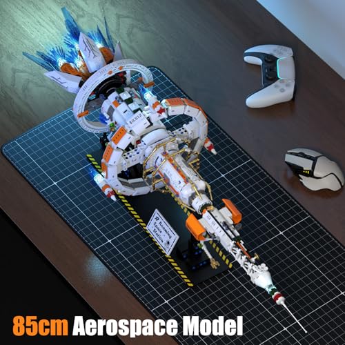 JUEGO DE BLOQUES DE CONSTRUCCIÓN DE NAVE ESPACIAL CON LUCES LED KITS DE CONSTRUCCIÓN DE MODELOS DE ESTACIÓN DE EXPLORACIÓN - 6