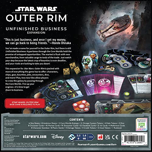 ASMODEE STAR WARS OUTER RIM EXPANSIÓN NEGOCIOS PENDIENTES JUEGO DE ESTRATEGIA JUEGO DE AVENTURA PARA NIÑOS Y ADULTOS MAYORES - 3