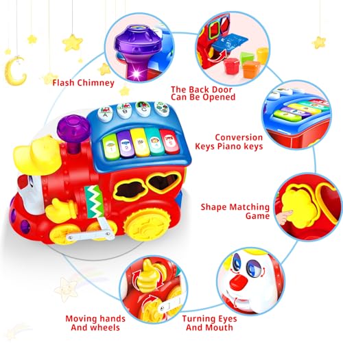 JUGUETES PARA BEBÉS DE 2 AÑOS DE EDAD REGALO DE TREN MUSICAL JUGUETES PARA BEBÉS DE 18 A 24 MESES APRENDIZAJE EDUCATIVO TEMPRANO - 4