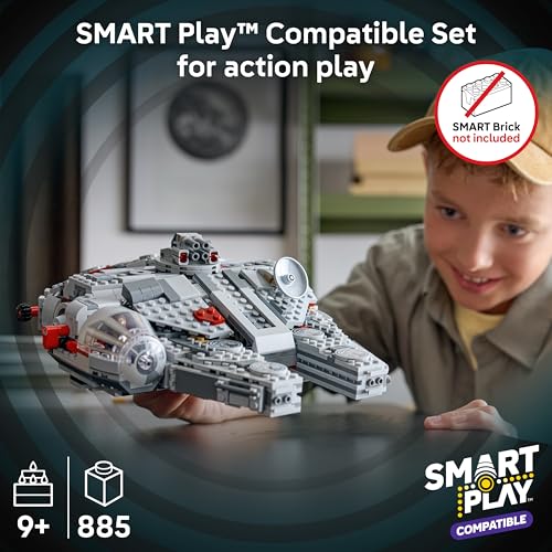 LEGO STAR WARS SMART PLAY MILLENNIUM FALCON STARSHIP BUILDING TOY PARA NIÑOS JUEGO COMPATIBLE CON 4 ETIQUETAS INTELIGENTES Y 4 - 3