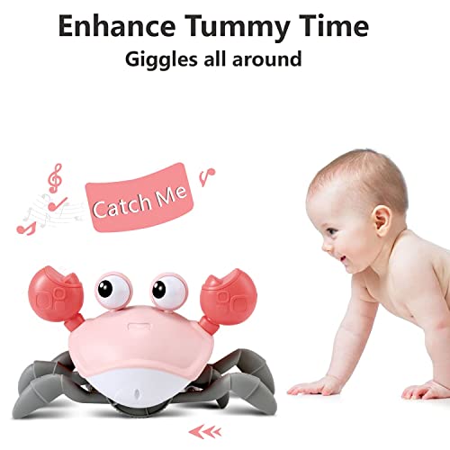 CONTROL FUTURE JUGUETES PARA BEBÉS NIÑAS PARA TIEMPO BOCA ABAJO CANGREJO QUE GATEA ROSA BEBÉS MONTESSORI JUGUETE DE APRENDIZAJE - 5