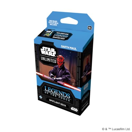 ASMODEE STAR WARS UNLIMITED TCG LEGENDS OF THE FORCE DARTH MAUL SPOTLIGHT DECK BARAJA DE 50 CARTAS LISTA PARA JUGAR CON CARTAS - 1