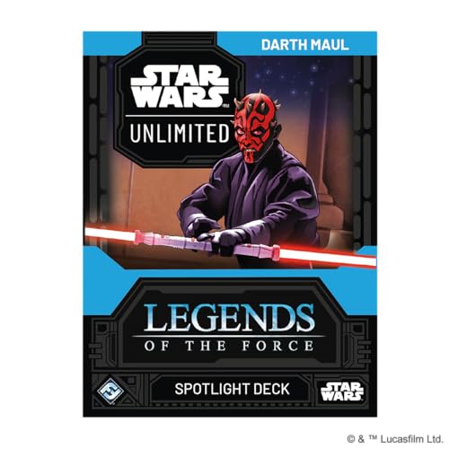 ASMODEE STAR WARS UNLIMITED TCG LEGENDS OF THE FORCE DARTH MAUL SPOTLIGHT DECK BARAJA DE 50 CARTAS LISTA PARA JUGAR CON CARTAS - 2