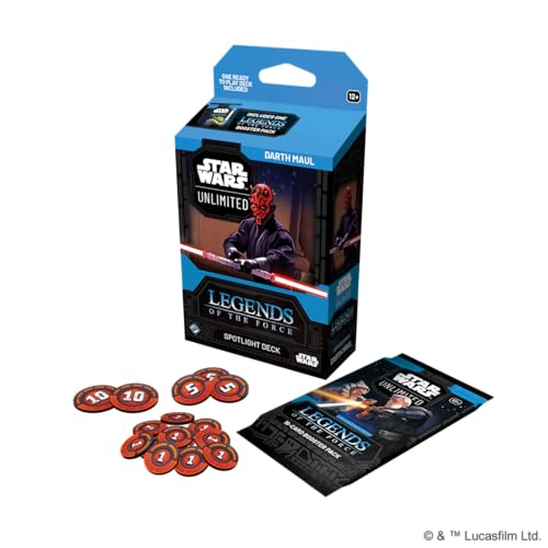 ASMODEE STAR WARS UNLIMITED TCG LEGENDS OF THE FORCE DARTH MAUL SPOTLIGHT DECK BARAJA DE 50 CARTAS LISTA PARA JUGAR CON CARTAS - 4