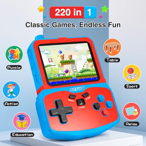 CONSOLA DE VIDEOJUEGOS PORTÁTIL PARA NIÑOS 220 JUEGOS CLÁSICOS RETRO INTEGRADOS REPRODUCTOR DE MANO PLUG PLAY CON PANTALLA IPS - 2