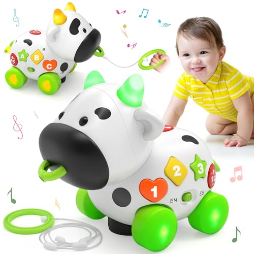 TALKFUN JUGUETES MUSICALES DE VACA PARA NIÑOS Y NIÑAS DE 1 AÑO JUGUETE BILINGE PARA BEBÉS DE 61218 MESES JUGUETES PARA NIÑOS - 1