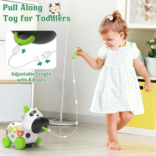 TALKFUN JUGUETES MUSICALES DE VACA PARA NIÑOS Y NIÑAS DE 1 AÑO JUGUETE BILINGE PARA BEBÉS DE 61218 MESES JUGUETES PARA NIÑOS - 3