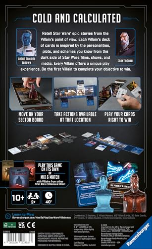 RAVENSBURGER STAR WARS VILLAINOUS JUEGO DE MESA DE ESTRATEGIA COLD TACTICS ÚNETE A DARTH MAUL Y AL CAPITÁN PHASMA EN ESTA - 2