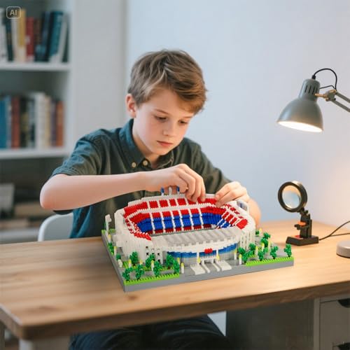 JUEGO DE BLOQUES DE CONSTRUCCIÓN DE ESTADIOS DE FÚTBOL DE BARCELONA MODELO DE BLOQUE DE CONSTRUCCIÓN DE ESTADIO DE FÚTBOL CAMP - 3