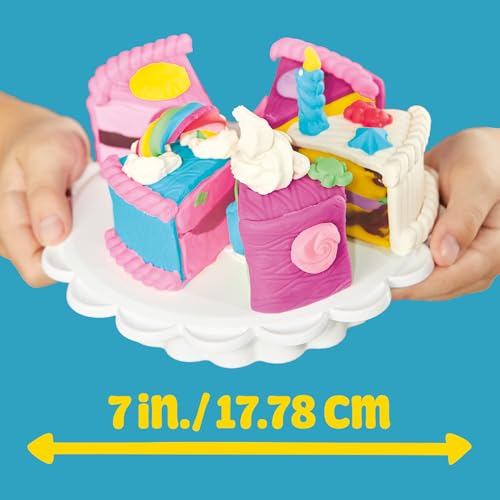 PLAYDOH SUPER SLICE CAKE PLAYSET HORNO DE JUGUETE CON ACCESORIOS DE COCINA Y 11 LATAS COMPUESTAS DE MODELADO ARTES - 5