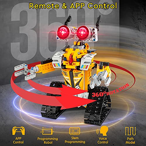 SILLBIRD KIT DE CONSTRUCCIÓN DE ROBOT CON CONTROL REMOTO REGALOS STEM PARA NIÑOS DE 8 A 13 AÑOS CODIFICACIÓN DE JUGUETES - 3