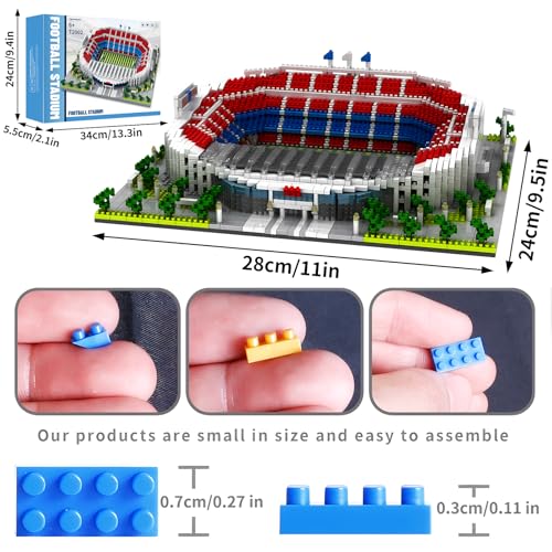 CAXIMSY CONJUNTOS DE BLOQUES DE CONSTRUCCIÓN DE ESTADIOS DE FÚTBOL ESTILO BARCELONA JUGUETES DE ARQUITECTURA DE FÚTBOL KITS - 2