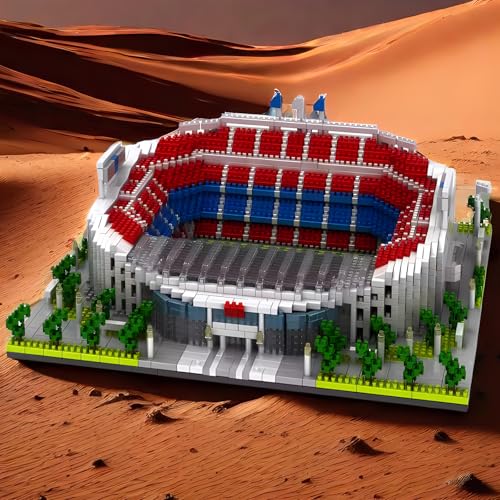 CAXIMSY CONJUNTOS DE BLOQUES DE CONSTRUCCIÓN DE ESTADIOS DE FÚTBOL ESTILO BARCELONA JUGUETES DE ARQUITECTURA DE FÚTBOL KITS - 3