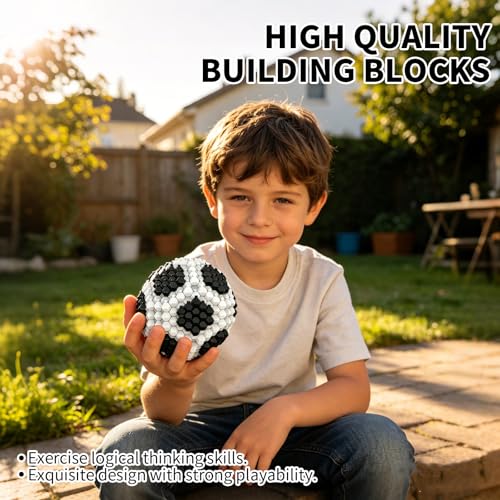BEFUN SOCCER BUILDING BLOCK SET 215 PIECES CHALLENGING STEM KIT FOR ADULTS TEENS 14 3D MINI SOCCER MODEL EDUCATIONAL TOY STRESS - 5