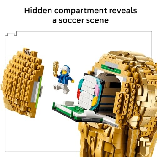 CONJUNTO DE CONSTRUCCIÓN DEL TROFEO OFICIAL DEL MUNDIAL DE LA FIFA DE LEGO EDICIONES KIT PARA EXHIBICIÓN EN DORMITORIO OFICINA - 4