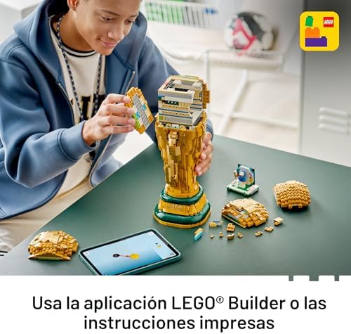 CONJUNTO DE CONSTRUCCIÓN DEL TROFEO OFICIAL DEL MUNDIAL DE LA FIFA DE LEGO EDICIONES - KIT PARA EXHIBICIÓN EN DORMITORIO, - 7