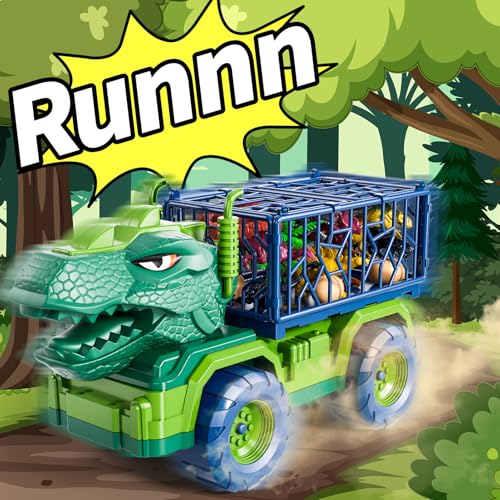 CAMIÓN DE DINOSAURIO PARA NIÑOS DE 2 A 4 AÑOS FIGURA DE ACCIÓN DE DINOSAURIO PARA NIÑOS PEQUEÑOS DE 3 A 5 AÑOS CON 8 FIGURAS - 5
