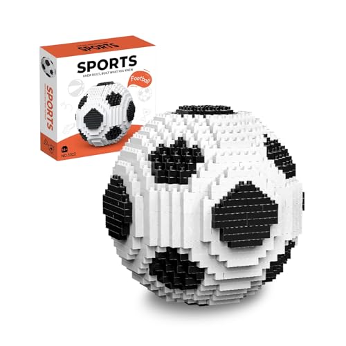 JUEGO DE CONSTRUCCIÓN DE BALÓN DE FÚTBOL DESAFIANTE JUGUETE EDUCATIVO STEM DE MICROLADRILLOS PARA DECORACIÓN DEL HOGAR REGALO - 1