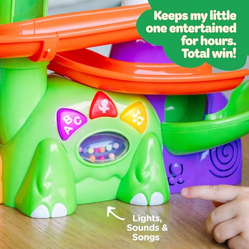 MOVE2PLAY BOLA DE DINOSAURIO CON AIRE PARA REVENTAR MÁS DE 30 CANCIONES REFRANES Y LUCES JUGUETES PARA BEBÉS Y NIÑOS PEQUEÑOS - 4