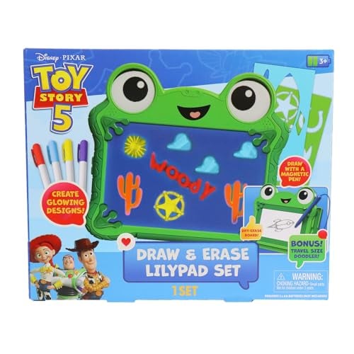 DISNEY PIXAR TOY STORY 5 DRAW ERASE LILYPAD SET TABLERO BRILLANTE DE BORRADO EN SECO Y TABLERO MAGNÉTICO DE VIAJE CREA ARTE - 1